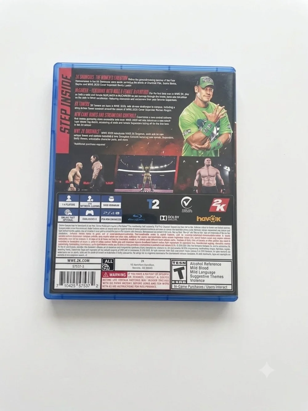 WWE 2K20 (PS4) Video Game - Blue Case